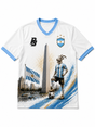 Argentina 12 World Cup Goat Edition football jersey front view by Pitch & Street