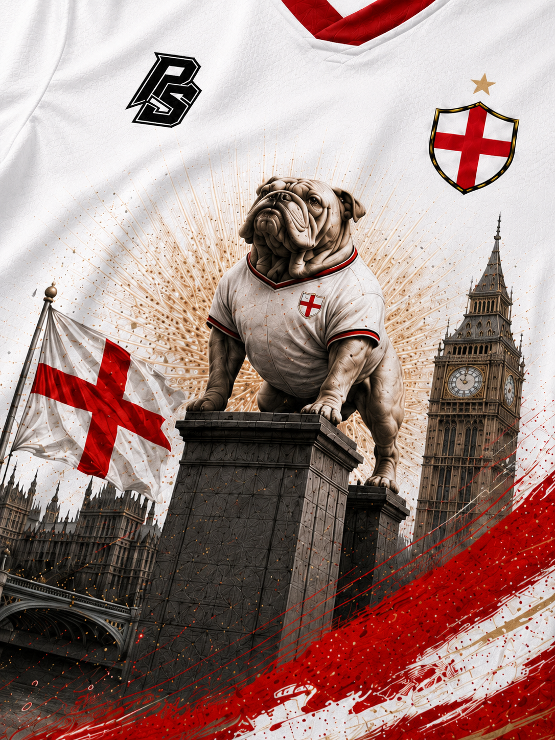 England 12 football jersey design detail